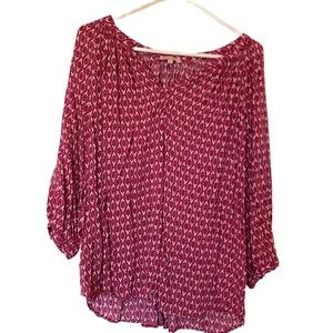 Rose & Rhyme 2X Pink/White Blouse